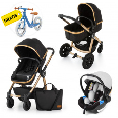 PETITE&MARS Kočárek kombinovaný 3v1 Grand II Golden Ebony + Odrážedlo Rapid Blue Sapphire ZDARMA PETITE&MARS Kočárek kombinovaný 3v1 Grand II Golden Ebony + Odrážedlo Rapid Blue Sapphire ZDARMA