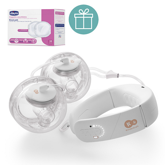 KINDERKRAFT Odsávačka mateřského mléka Double Hands-free Gentleneste + CHICCO Vložky do podprsenky KINDERKRAFT Odsávačka mateřského mléka Double Hands-free Gentleneste + CHICCO Vložky do podprsenky