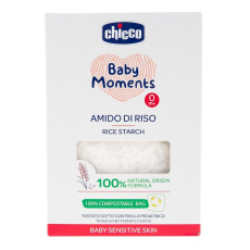 CHICCO Škrob dětský rýžový do koupele zklidňující Baby Moments Sensitive 100 % bio 250 g