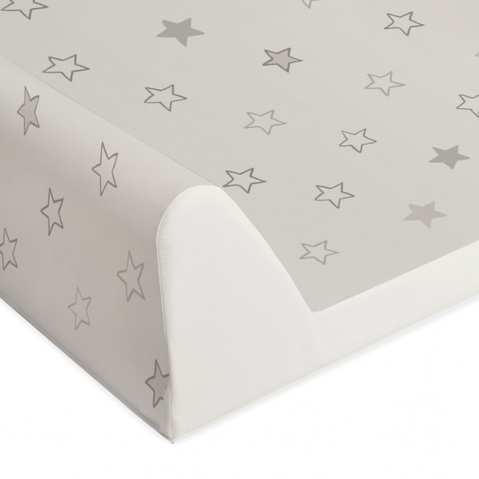 CEBA Podložka přebalovací 2-hranná s pevnou deskou (50x70) Comfort Hvězdy béžov