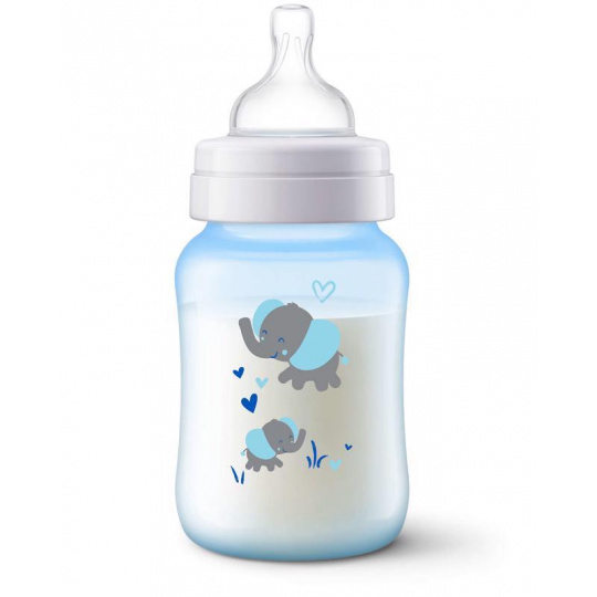 Philips AVENT Lahev Anti-colic 260 ml modrá se slonem