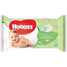 HUGGIES® Single Natural Care Ubrousky vlhčené 56 ks