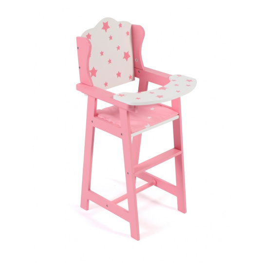 Bayer Chic 50188 Dřevěná jídelní židlička hvězdičky růžové