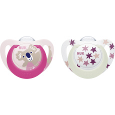 NUK Dudlík Star Den & Noc (6-18 m.) 2 ks box holka NUK Dudlík Star Den & Noc (6-18 m.) 2 ks box holka