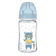 CANPOL BABIES Láhev se širokým hrdlem Bonjour Paris 240 ml modrá CANPOL BABIES Láhev se širokým hrdlem Bonjour Paris 240 ml modrá