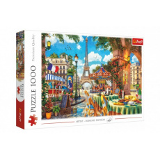 Puzzle Pařížské ráno 68x48cm 1000 dílků v krabici 40x27x6cm Puzzle Pařížské ráno 68x48cm 1000 dílků v krabici 40x27x6cm