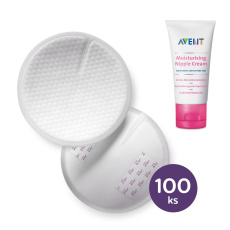 Philips AVENT Krém na bradavky 30 ml + Prsní vložky jednorázové 100 ks Philips AVENT Krém na bradavky 30 ml + Prsní vložky jednorázové 100 ks