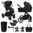 MUUVO SET Kočárek 4v1 Slick 2.0 set Classic black + CYBEX Aton B2 i-Size