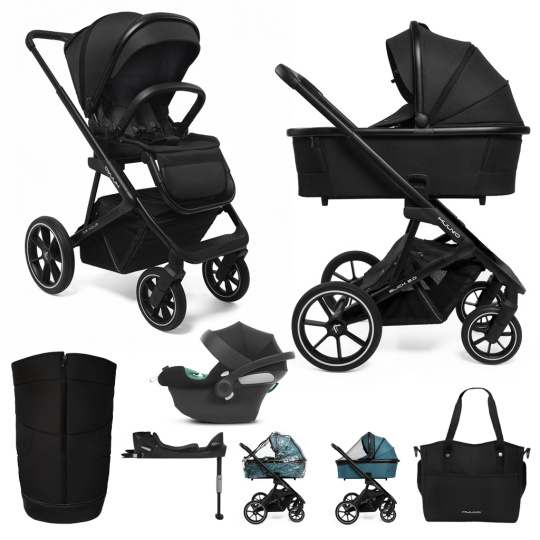 MUUVO SET Kočárek 4v1 Slick 2.0 set Classic black + CYBEX Aton B2 i-Size