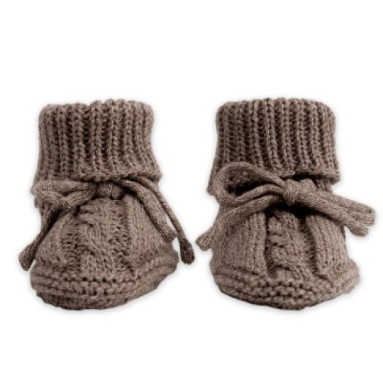 LODGER Capáčky Knit Cable Buffalo vel. 0 - 6 měsíců