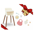 Židlička jídelní pro panenky s doplňky