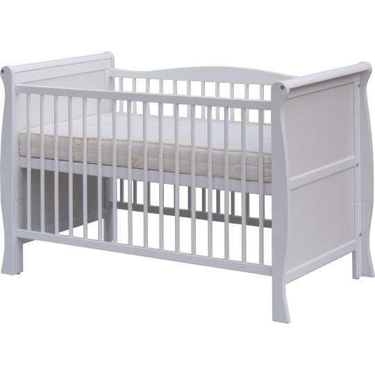 Scarlett Dětská postýlka Scarlett MARINA - bílá (borovice) - vyndavací příčky - 120 x 60 cm