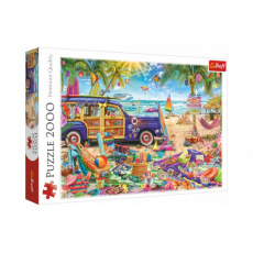 Puzzle Tropická dovolená 96,1x68,2cm 2000 dílků v krabici 40x27x6cm