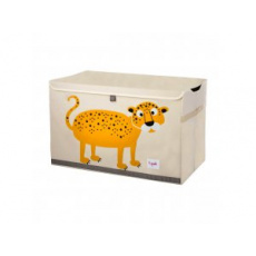 3 SPROUTS Truhla na hračky Leopard Orange
