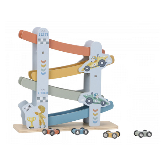 Závodní dráha s autíčky dřevěná Blue