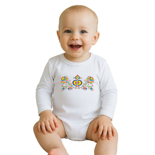 Dětské body s potiskem New Baby Lidový vzor Dětské body s potiskem New Baby Lidový vzor