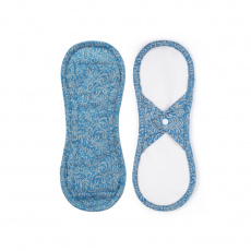 BAMBOOLIK Vložka látková menstruační satén (patentky) 1 ks, šedomodré ornamenty BAMBOOLIK Vložka látková menstruační satén (patentky) 1 ks, šedomodré ornamenty