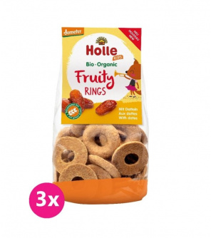 3x HOLLE Dětské Bio Ovocné kroužky s datlemi, 125 g (3+) 3x HOLLE Dětské Bio Ovocné kroužky s datlemi, 125 g (3+)