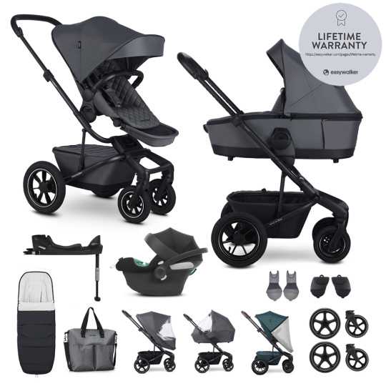 EASYWALKER SET Kočárek 4v1 Harvey⁵ Premium Mineral Grey XXL AIR + CYBEX Aton B2 i-Size