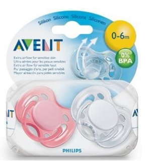 Šidítko silikonové 0-6 m. bez BPA Sensitive, 2ks Avent Šidítko silikonové 0-6 m. bez BPA Sensitive, 2ks Avent