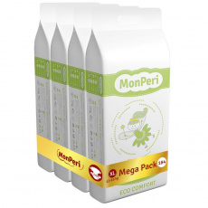 MONPERI Eco Comfort Pleny jednorázové XL (12-16 kg) 184 ks - Mega Pack MONPERI Eco Comfort Pleny jednorázové XL (12-16 kg) 184 ks - Mega Pack