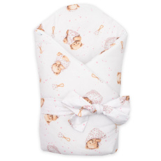 Dětská zavinovačka New Baby Sweet teddy bear 80x80 cm pink Dětská zavinovačka New Baby Sweet teddy bear 80x80 cm pink
