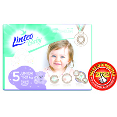 LINTEO BABY Premium Pleny jednorázové 5 JUNIOR (11-21 kg) 42 ks