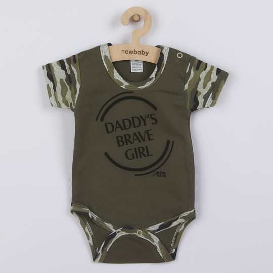 Kojenecké body s krátkým rukávem New Baby Army girl