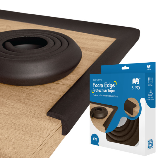 Sipo Ochranná páska pěnová pro ochranu hran a rohů nábytku, 2m, HNĚDÁ Sipo Ochranná páska pěnová pro ochranu hran a rohů nábytku, 2m, HNĚDÁ