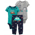 CARTER'S Set 3dílný body kr. rukáv 2ks, kalhoty Green Monster chlapec LBB NB/ vel. 56