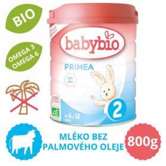 BABYBIO PRIMEA 2 kojenecké bio mléko 800 g