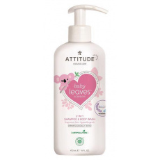 ATTITUDE Dětské tělové mýdlo a šampon 2v1 Baby leaves bez vůně 473 ml