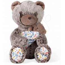 Kaloo Plyšový otec medvěd s mláďátkem Linoo Bear Dad Plush Oscar  hnědý 35 cm z jemného plyše v dárkové krabičce od 0 měsíců