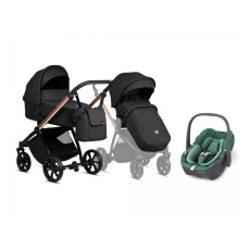Kočárek Mio Plus 2v1 Black Edition Rose Gold + Maxi-Cosi Pebble 360 autosedačka Essential Green Kočárek Mio Plus 2v1 Black Edition Rose Gold + Maxi-Cosi Pebble 360 autosedačka Essential Green
