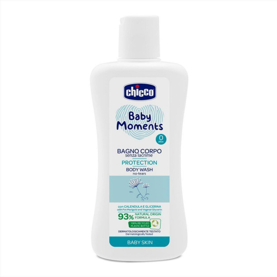 CHICCO Šampon na tělo Baby Moments Protection 93 % přírodních složek 200 ml