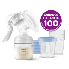 Philips AVENT Odsávačka mateřského mléka manuální + VIA 180 ml 5 ks Philips AVENT Odsávačka mateřského mléka manuální + VIA 180 ml 5 ks