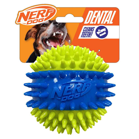 NERF DOG Hračka pro psy pískací míček s hroty ve třech částech 9,5 cm NERF DOG Hračka pro psy pískací míček s hroty ve třech částech 9,5 cm