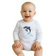 Dětské body s potiskem New Baby Dolphin- krátký rukáv