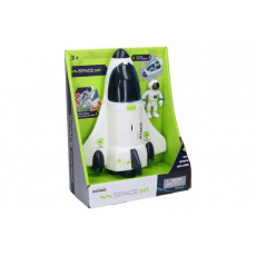 Raketoplán s astronautem plast 25cm na baterie se světlem, zvukem v krabici 22x28x10cm Raketoplán s astronautem plast 25cm na baterie se světlem, zvukem v krabici 22x28x10cm