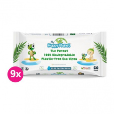 9x MY HAPPY PLANET 100% BIO odbouratelné vlhčené ubrousky 60 ks 9x MY HAPPY PLANET 100% BIO odbouratelné vlhčené ubrousky 60 ks