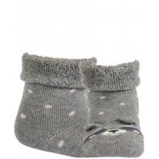 WOLA Ponožky kojenecké froté s oušky holka Ash 12-14