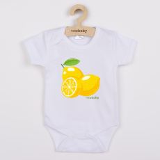 Dětské body s potiskem New Baby Lemon - krátký rukáv Dětské body s potiskem New Baby Lemon - krátký rukáv
