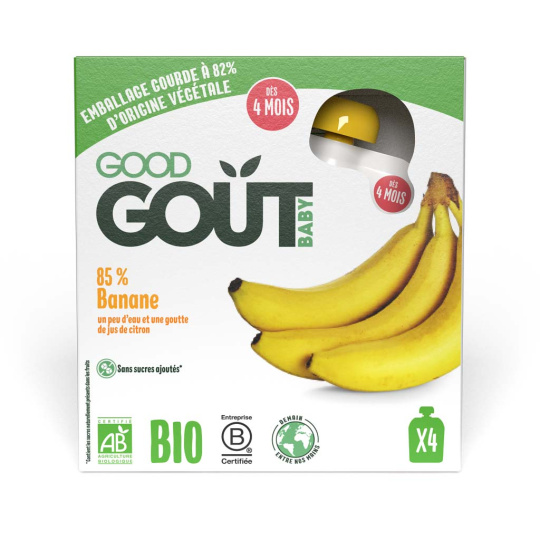 4x GOOD GOUT BIO Banán 85 g