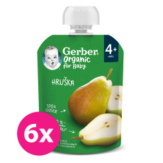6x GERBER Organic Kapsička hruška 90 g 6x GERBER Organic Kapsička hruška 90 g