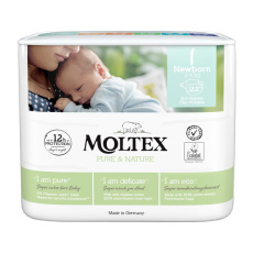 MOLTEX Pure&Nature Pleny jednorázové Newborn (2-4 kg) 22 ks MOLTEX Pure&Nature Pleny jednorázové Newborn (2-4 kg) 22 ks