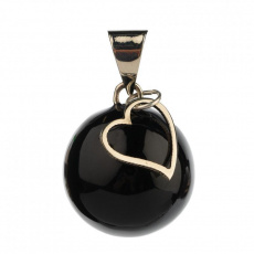 BABYLONIA Bola Black with heart charm BABYLONIA Bola Black with heart charm