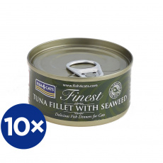 10x FISH4CATS Konzerva pro kočky Finest tuňák s mořskými řasami 70 g 10x FISH4CATS Konzerva pro kočky Finest tuňák s mořskými řasami 70 g