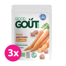 GOOD GOUT BIO Mrkev s farmářským kuřátkem 3x190 g