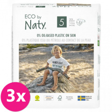 3x ECO BY NATY Pleny jednorázové 5 (11-25 kg) 22 ks 3x ECO BY NATY Pleny jednorázové 5 (11-25 kg) 22 ks