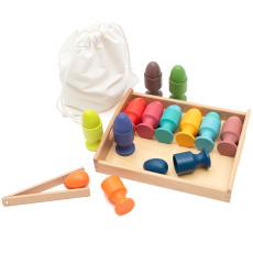 Dřevěná vkládačka vajíčka Montessori Baby Mix Dřevěná vkládačka vajíčka Montessori Baby Mix